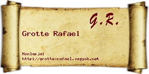 Grotte Rafael névjegykártya